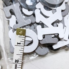 Chipboard Alphabet Letters Dimensional Scrapbook Embellishment Black White Grey
