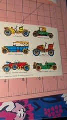 Vintage Stickers Antique Automobiles Merrimack 1979 Hong Kong 1 Sheet READ