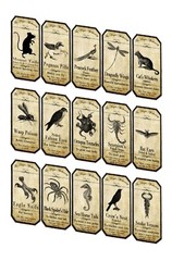 HALLOWEEN 15 ANIMAL STICKERS GLOSSY LAMINATED 3″ x 1 3/8″ CUT AND READY TO USE