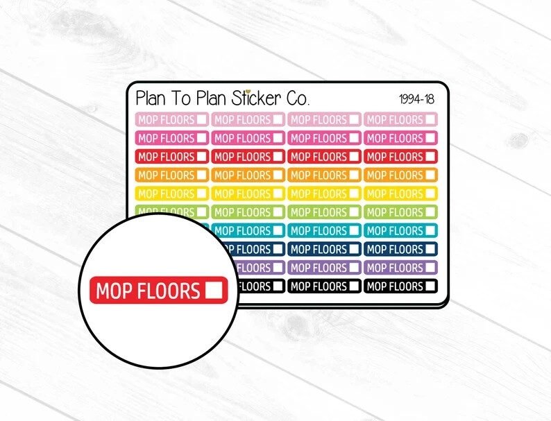 1994-18~~Mop Floors Planner Stickers.