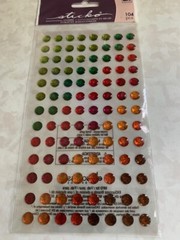 STICKO EK SUCCESS STICKER ACRYLIC BRIGHT DOTS BUBBLES MULTI-COLOR 170PCS #3