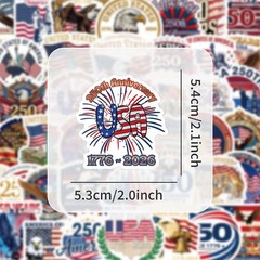 USA 250th Anniversary Stickers |50Pcs American Independence Day July 4th Waterpr