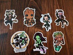 Lot Of 7 – Guardians Of The Galaxy Stickers- New