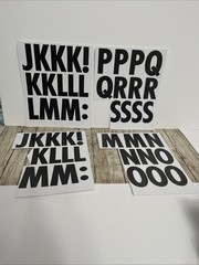 Letters And Numbers Vinyl Stickers Black & Red Mixed Lot New & used