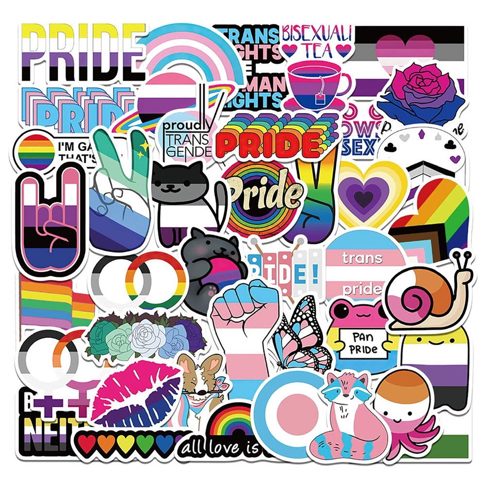 LOT of 500pc PRIDE MIX Stickers, LGTBQ Rainbow, Lesbian,Trans, Non binary