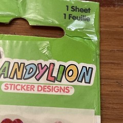 SandyLion Stickers Vintage Micro Prismatic Red Lips 1 Sheet SEALED