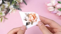 25 Vintage Flower Rub-On Transfers – Wildflower Stickers for DIY Crafts & Home D