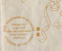 Vtg 1987 Mrs Grossman’s Stickers 42 Strips Confetti