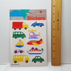 Vintage American Greetings TOY VEHICLES Stickers 4 Sheets NIP w/ Test Rating