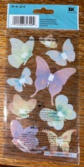 RARE Jolees Velum Butterflies Butterfly Colorful Glittery 3D Scrapbook Stickers