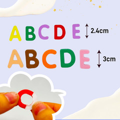 930 Pcs Alphabet Letters Foam Stickers,2 Sizes-12 Colors Self Adhesive A-Z Alpha