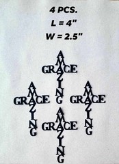 4 PCS. CROSS PAPER DIECUT FOR SCRAPBOOK AND CARD EMBELISHMENT