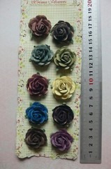 SUGAR BLOOMS COLLECTION REFLECTIONS – 10 Pk 30mm Across Paper Roses PRIMA EA