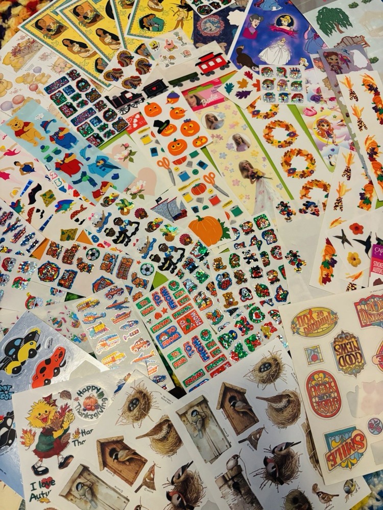 Huge Vintage Sticker Lot Sandylion Mrs Grossmans 90s Disney Vintage Lisa frank