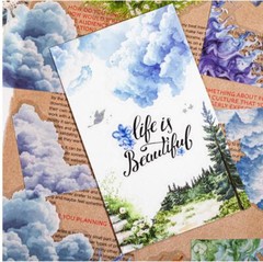 20Pcs Natural Scenery PET Stickers Journal Planner Crafts Scrapbooking Sticker