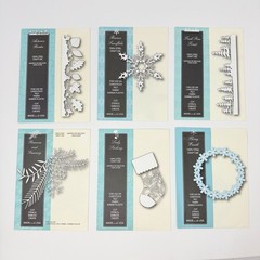 Memory Box Dies LOT of 6 Christmas Snowflake Autumn Border Stocking Pine Tree