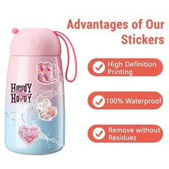 50PCS Aesthetic Pink Ocean Stickers Pack – Summer Beach Graffiti Vinyl Stickers