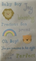 BABY BOY Rub-On Transfers (4-1/4”x 7”)Little One•Kids •Animals•Lion•Card Making•
