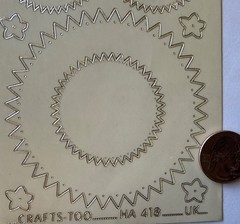 SILVER ZIGZAG CIRCLE Outline Stickers(4”x9”)Starform•Shape •Memories•Card Making