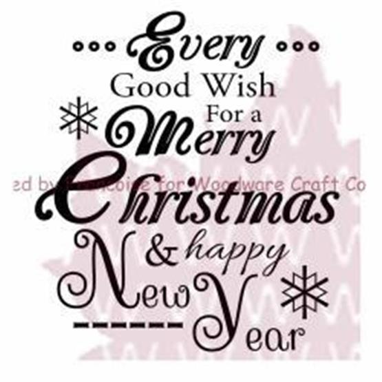 Woodware Craft Clear Stamp GOOD WISH FRS177 Scrapbooking