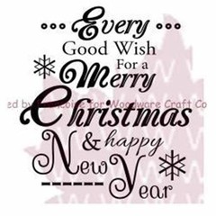 Woodware Craft Clear Stamp GOOD WISH FRS177 Scrapbooking