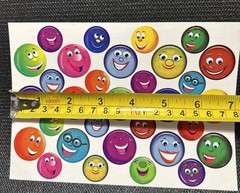 Vintage 1990s Smiley Face Stickers FUNNY Unused Sticker 1 Sheet Page Highlights
