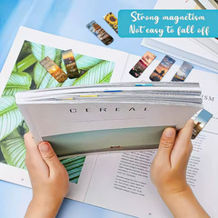 Set of 6- Inspirational Magnetic Bookmarks with Motivational Quotes Book Readers