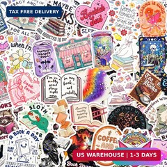 300 PCS Book Stickers for Kindle, Bookish Sticker Pack Reading Glitter Waterproo
