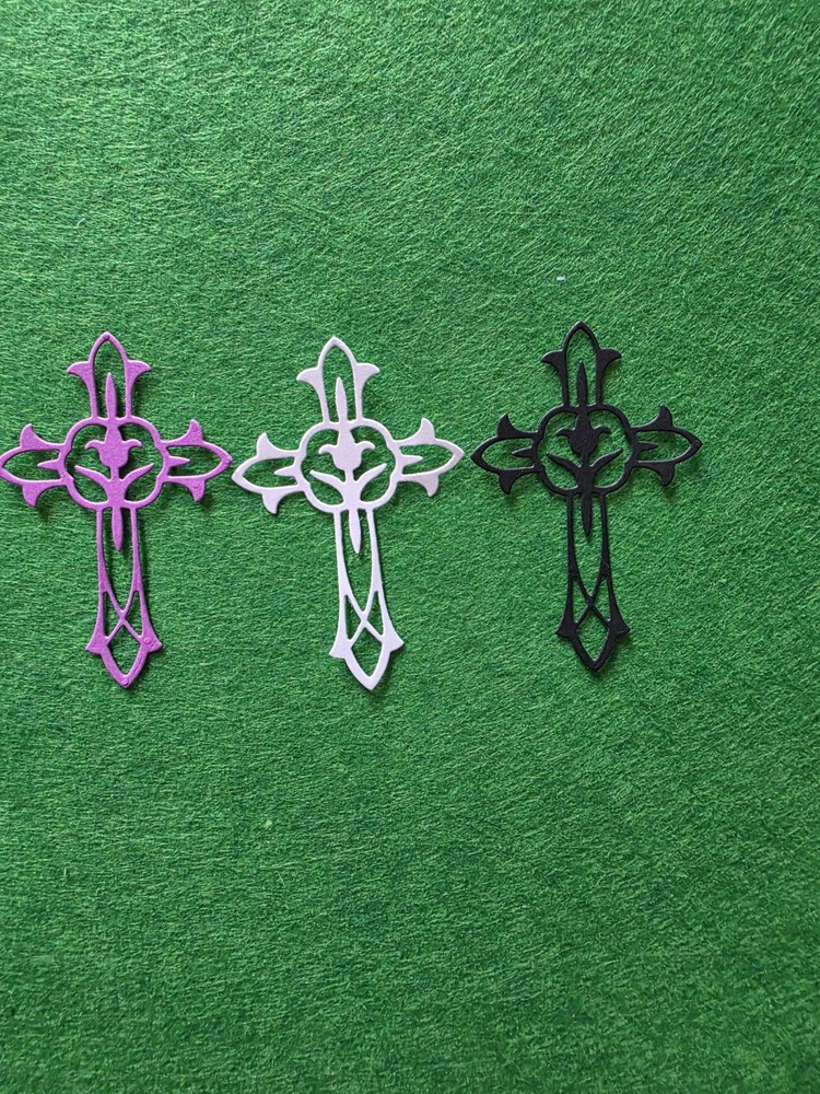 3 Jesus Easter Cross Cardstock die cuts scrapbook cards