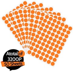 3500 Black Dot Stickers, 3/4 Inch Circle Labels for Office & Classroom