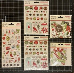 Simple Stories MAKE IT MERRY 12×12 Collection Kit, Bits, Brads, Stickers LOT