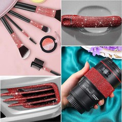 4 Pack Different Width Red 2mm Rhinestone Crystal Diamond DIY Decorative Sticker