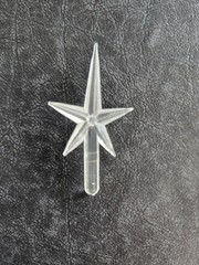 Vintage Small Clear Star Topper for Ceramic Christmas Tree 1.75″ H