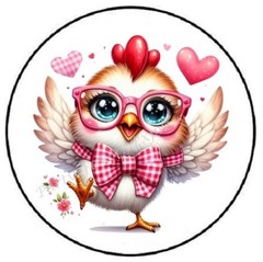 ADORABLE ROOSTER CHICKEN WITH GLASSES ENVELOPE SEALS LABELS STICKERS PARTY FAVOR