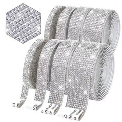 1yd Self-Adhesive Crystal Rhinestone Diamond Ribbon Trim Tape Diamante Sticker