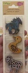 4 Packs Crafters Square Laser Cut Chipboard Decor 3 or 6pcs Each Packet New
