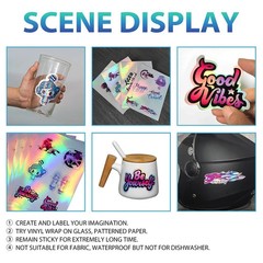 20 Sheets Holographic Sticker Paper A4 Size Vinyl Lamination Sticker Film