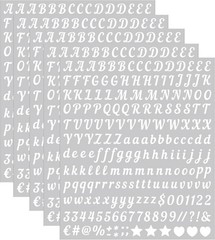 Versatile White Vinyl Letter Stickers – 1000 PCS for Art and Classroom Decor