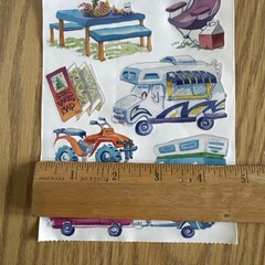Vintage Travel RV Sticker ROLL Stickers, RV, Picnic, Travel, Scenic Route Camper