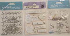 JOLEE’S BOUTIQUE K&Co Creative Touch 11 Packs Scrapbook Stickers VEGAS WEDDING