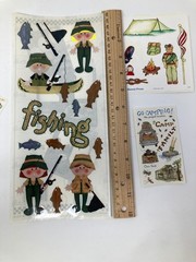 Large Vintage Scrapbooking Stickers Family Fun Amusement Park Mickey Mouse