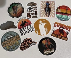 10 STICKERS WESTERN COWBOYS Journal Planner SCRAPBOOK COUNTRY WSIPVD