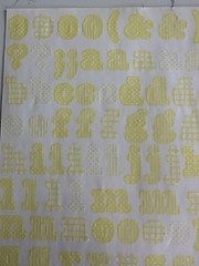 Making Memories Large Pattern PastelYellow Upper/Lower Case ABC/123 Scrapbooking