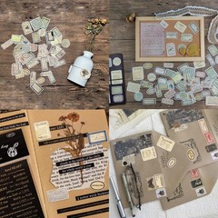 140 Pcs Vintage Aesthetic Stickers for Adults, Junk Journal Supplies for Scrapbo