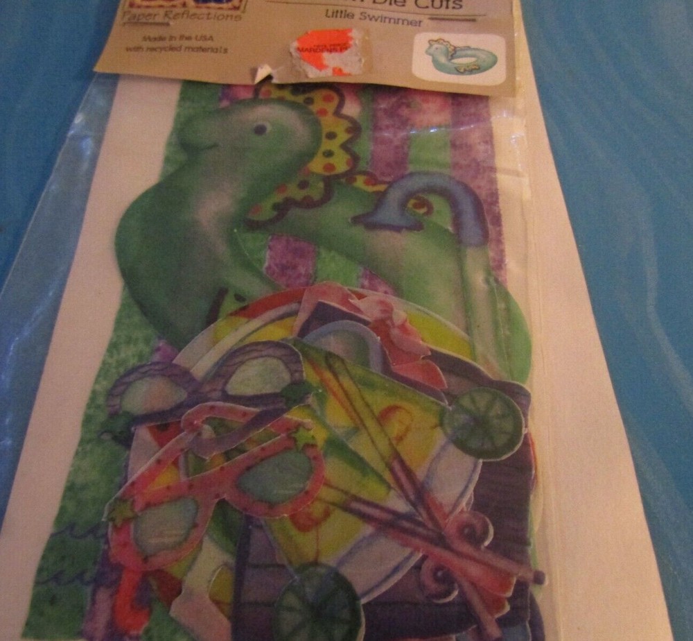 Paper Reflections Vintage Vellum Die Cuts *Little Swimmer* Scrapbooking