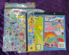 Sticker Lot Sea Creatures Vtg Y2K Ocean Life Fish Whales Mermaids Sandylion book
