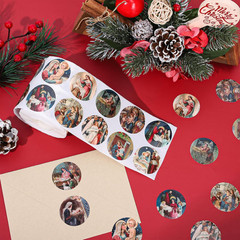 1000Pcs Christmas Stickers Roll Vintage Cartoon Nativity Paper Decals Jesus Holy