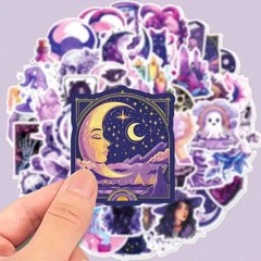 50pc Celestial Witchy Spooky Gothic Magic Sticker Pack Lot Laptop & Scrapbooking