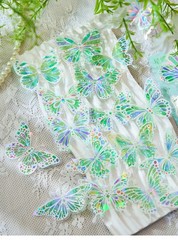 Butterfly Stickers Pack 20 Pcs Laser Glisten Creativity Decorative Collage Hand
