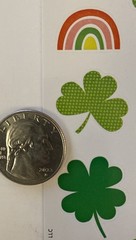ST.PATRICKS DAY Stickers(20pc) Hallmark•Clover•Shamrock •Rainbow•Card Making•